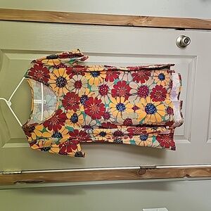 LuLaRoe Flower Tunic Top XS